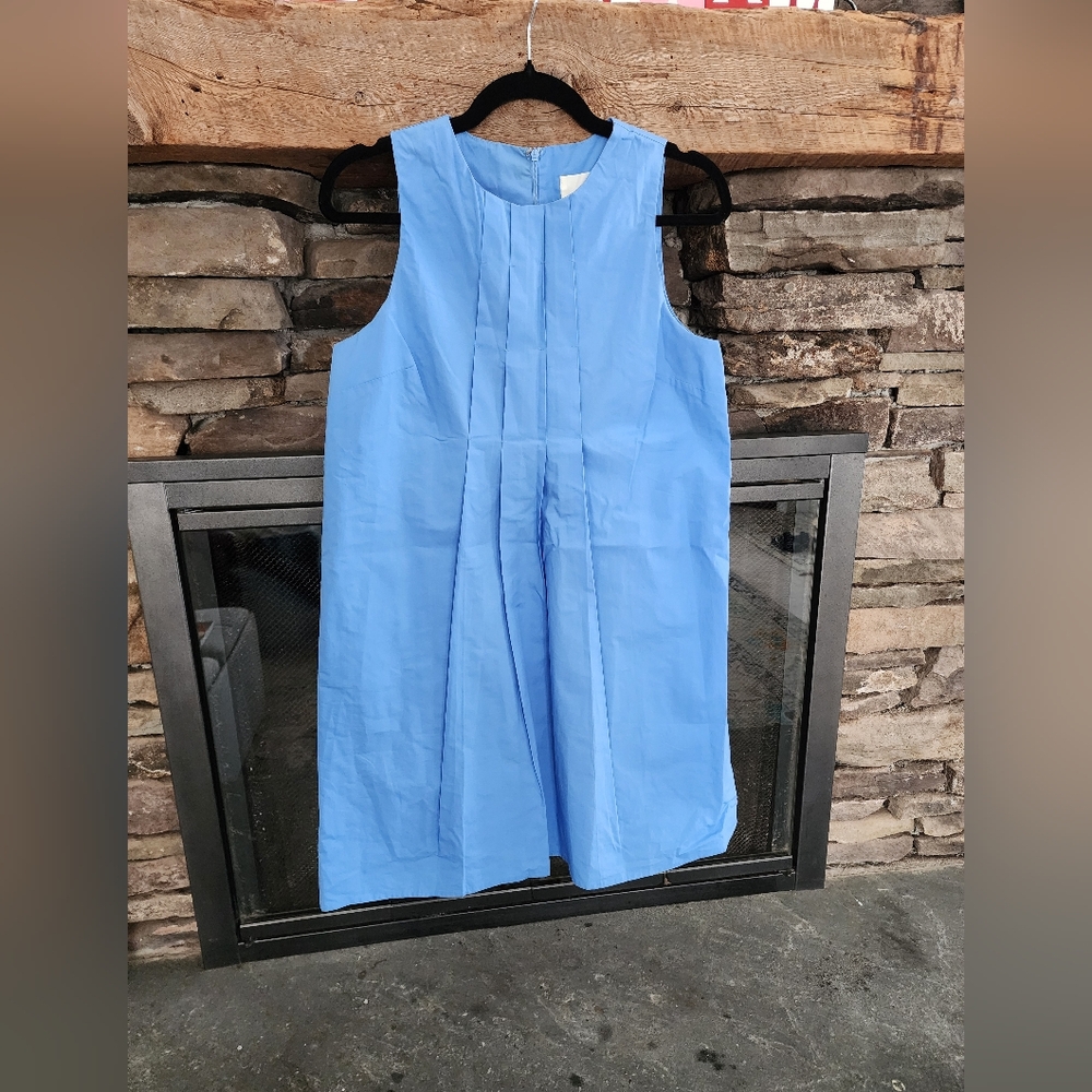 Maeve for Anthropologie Blue Sleeveless Shift Dress